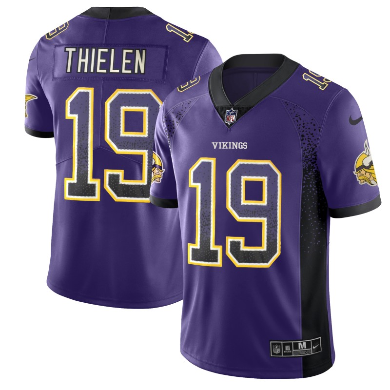 Men's Vikings #19 Adam Thielen Purple 2018 Drift Fashion Color Rush Limited Stitched NFL Jersey