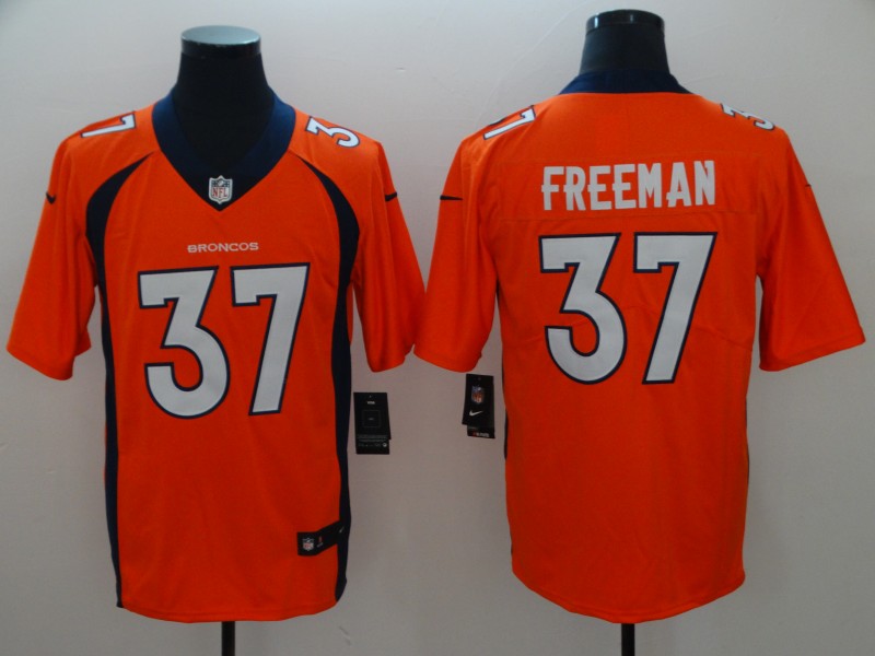 Men's Broncos #37 Royce Freeman Orange Vapor Untouchable Limited Stitched NFL Jersey