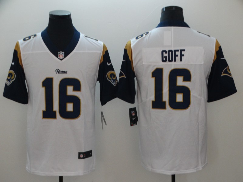 Men's Rams #16 Jared Goff White Vapor Untouchable Limited Stitched NFL Jersey