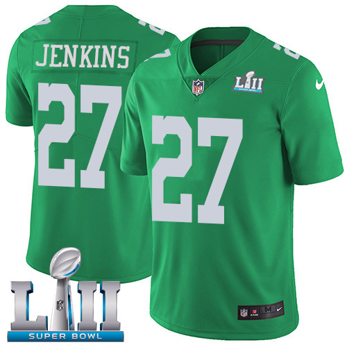 Men's Philadelphia Eagles #27 Malcolm Jenkins Green Super Bowl LII Game Stitched NFL Jersey