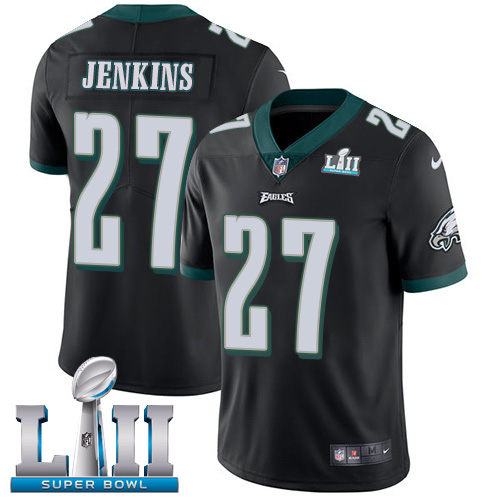 Men's Philadelphia Eagles #27 Malcolm Jenkins Black Super Bowl LII Game Stitched NFL Jersey