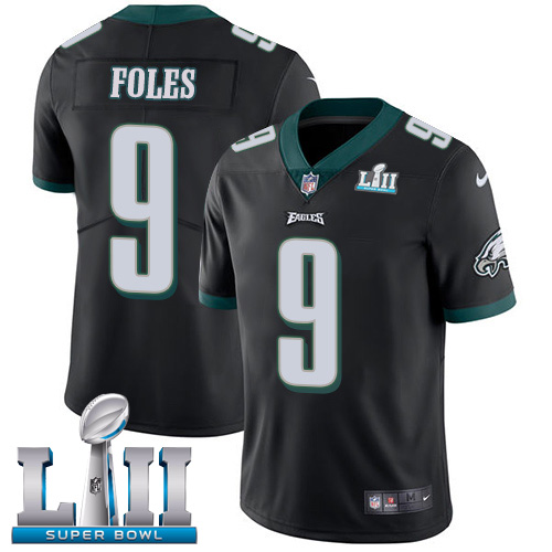 Men's Philadelphia Eagles #9 Nick Foles Black Super Bowl LII Bound Game Stitched NFL Jersey