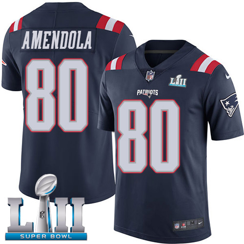 Men's New England Patriots #80 Danny Amendola Black Super Bowl LII Bound Game Jersey