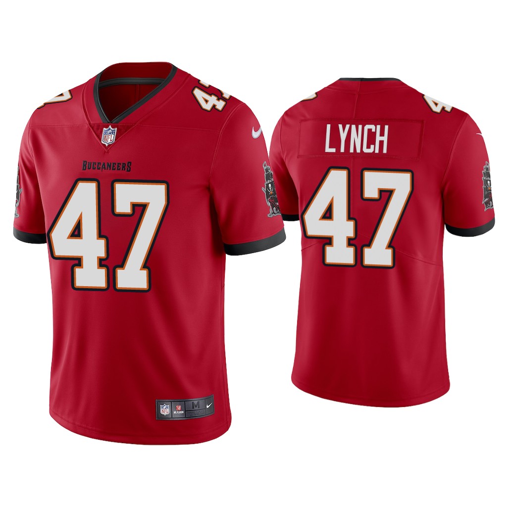 Men's Tampa Bay Buccaneers #47 John Lynch 2020 Red Vapor Untouchable Limited Stitched NFL Jersey