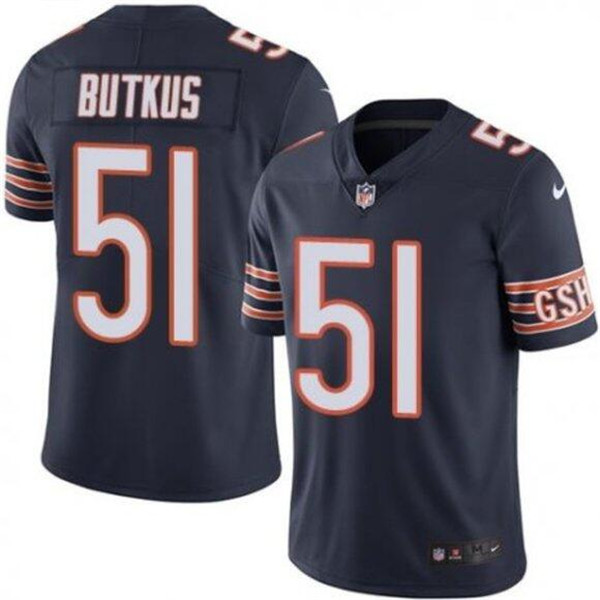 Men's Chicago Bears #51 Dick Butkus Navy Vapor untouchable Limited Stitched NFL Jersey