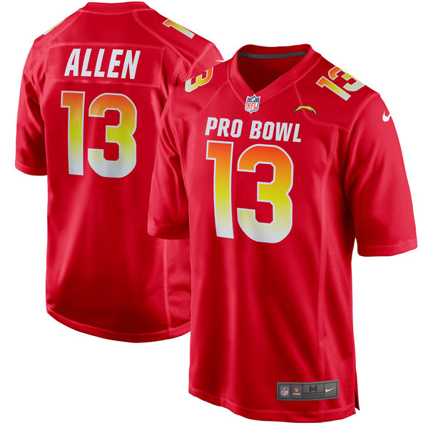 Men's AFC Keenan Allen Red 2018 Pro Bowl Game Jersey