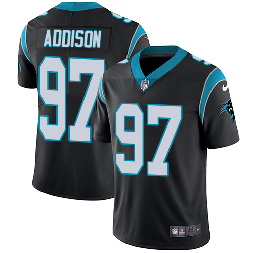 Men's Carolina Panthers #97 Mario Addison Black Vapor Untouchable Limited Stitched NFL Jersey