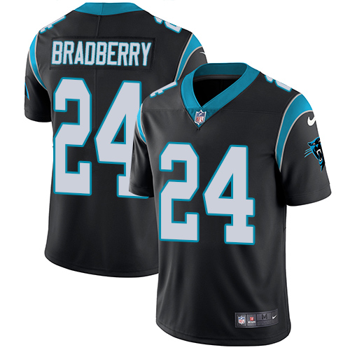 Men's Carolina Panthers #24 James Bradberry Black Vapor Untouchable Limited Stitched NFL Jersey