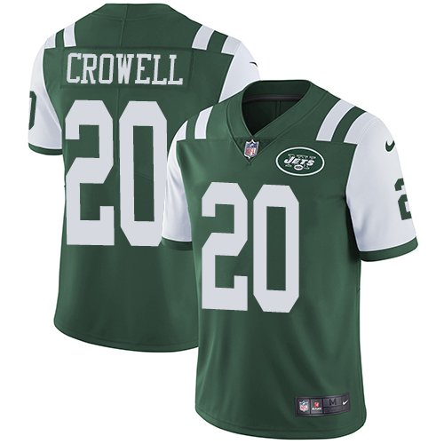 Men's New York Jets #20 Isaiah Crowell Green Vapor Untouchable Limited Stitched NFL Jersey