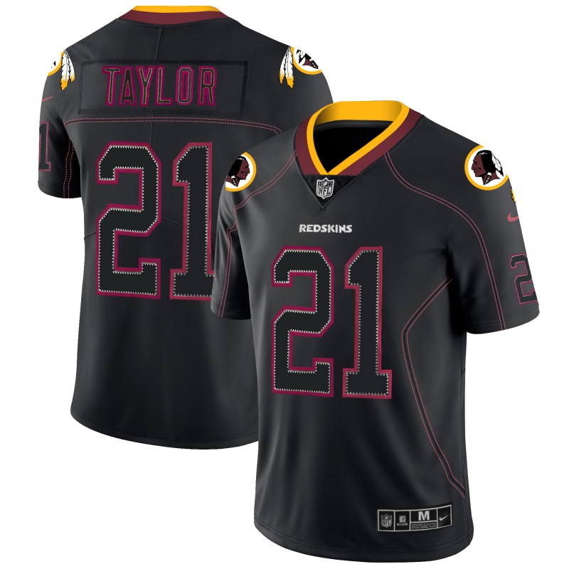 Men's Redskins #21 Sean Taylor Black 2018 Lights Out Color Rush Limited Stitched NFL Jersey