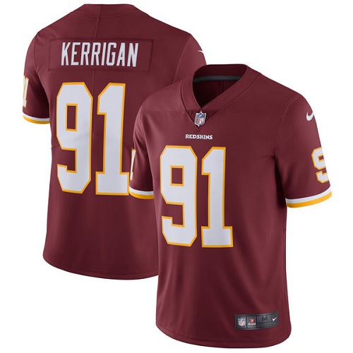 Men's Washington Redskins #91 Ryan Kerrigan Burgundy Red Vapor Untouchable Limited Stitched NFL Jersey