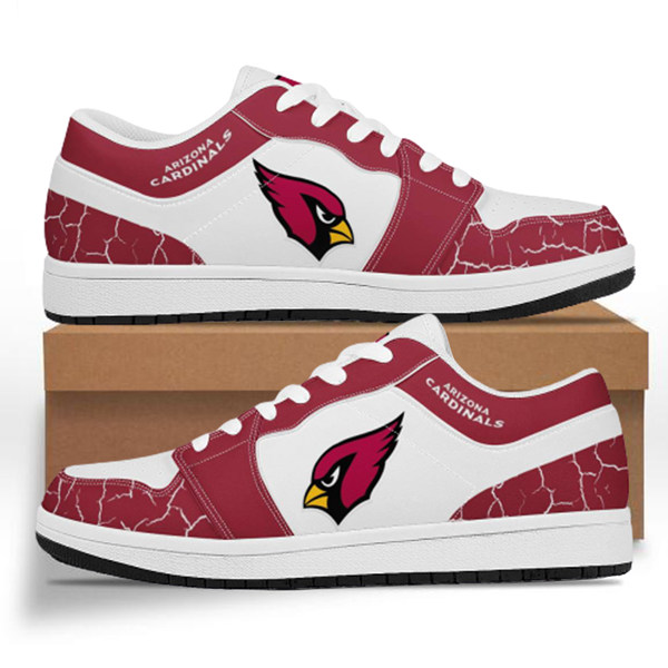 Men's Arizona Cardinals AJ Low Top Leather Sneakers 001