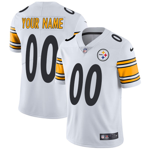 Custom Men's Steelers ACTIVE PLAYER White Vapor Untouchable Limited Stitched NFL Jersey (Check description if you want Women or Youth size)