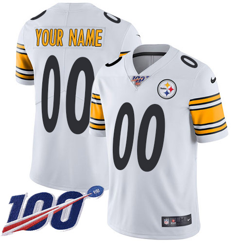 Men's Steelers 100th Season ACTIVE PLAYER White Vapor Untouchable Limited Stitched NFL Jersey