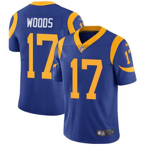 Men's Los Angeles Rams #17 Robert Woods Royal Blue Vapor Untouchable Limited Stitched NFL Jersey