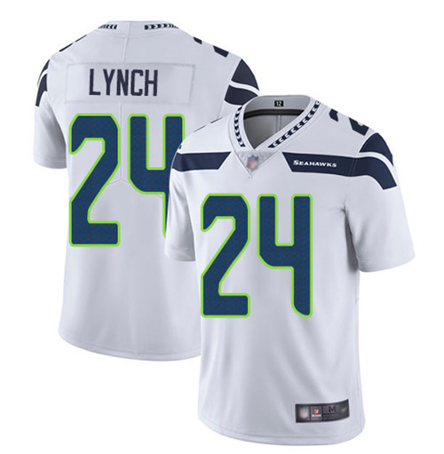 Men's Seattle Seahawks #24 Marshawn Lynch White Vapor Untouchable Limited Stitched NFL Jersey