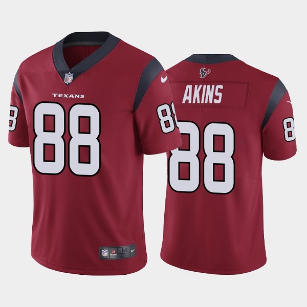 Men's Houston Texans Red #88 Jordan Akins Vapor Untouchable Limited Stitched NFL Jersey