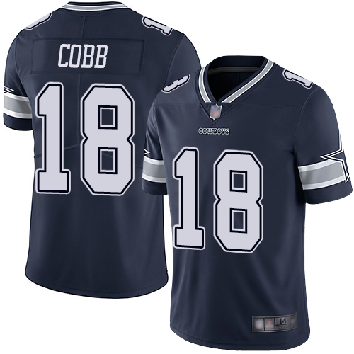 Men's Dallas Cowboys #18 Randall Cobb Navy Vapor Untouchable Limited Stitched NFL Jersey