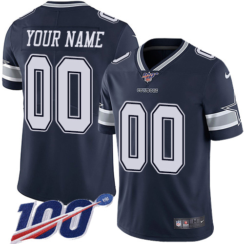 Men's Cowboys 100th Season ACTIVE PLAYER Navy Blue Vapor Untouchable Limited Stitched NFL Jersey