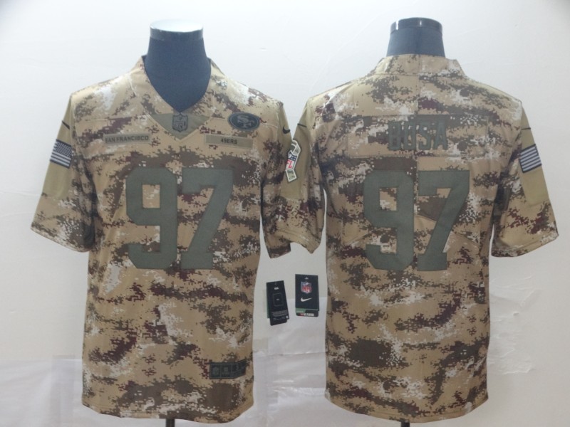 Men's San Francisco 49ers #97 Nick Bosa Camo Salute To Service Limited Stitched NFL Jersey
