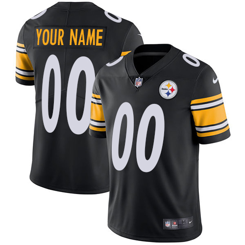 Custom Steelers ACTIVE PLAYER Black Vapor Untouchable Limited Stitched NFL Jersey (Check description if you want Women or Youth size)