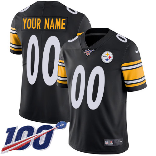 Men's Steelers 100th Season ACTIVE PLAYER Black Vapor Untouchable Limited Stitched NFL Jersey