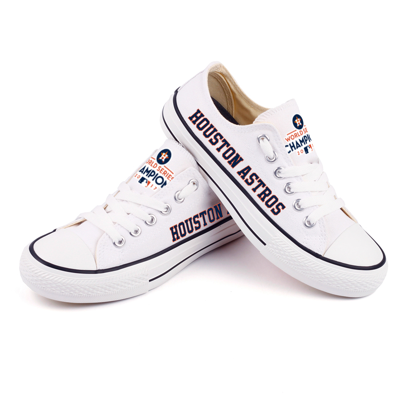 Women and Youth MLB Houston Astros Repeat Print Low Top Sneakers 007