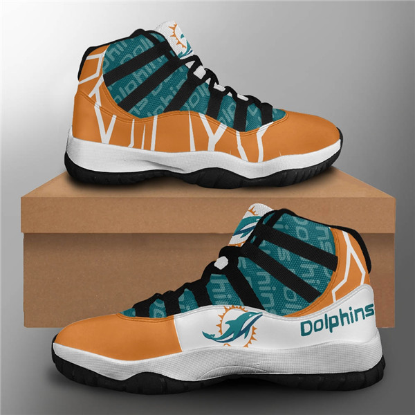 Women's Miami Dolphins Air Jordan 11 Sneakers 001