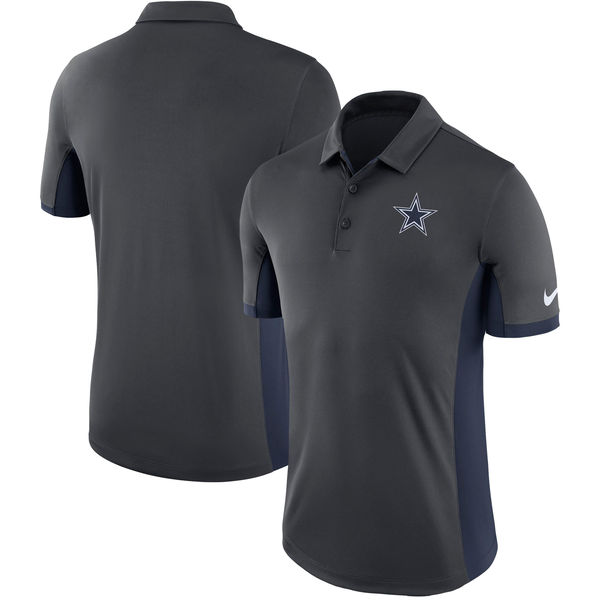 Men's Dallas Cowboys Nike Charcoal Navy Evergreen Polo
