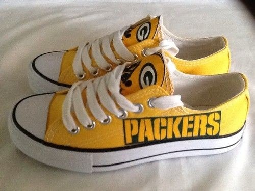 Women and Youth Green Bay Packers Repeat Print Low Top Sneakers 013