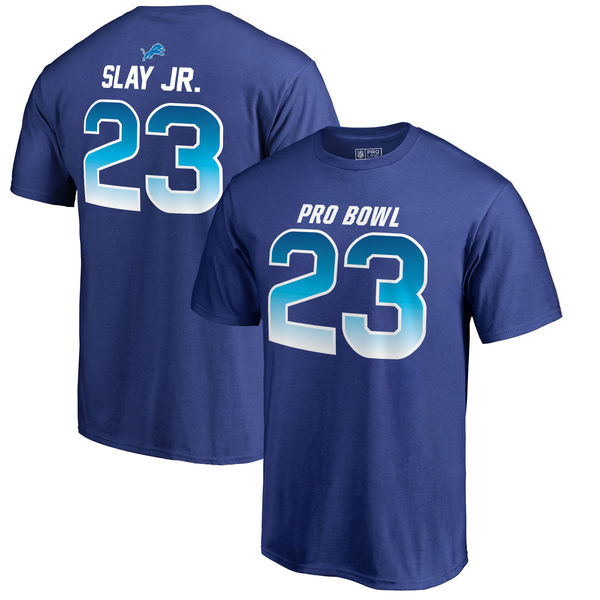 Lions Darius Slay Jr AFC Pro Line 2018 NFL Pro Bowl Royal T-Shirt