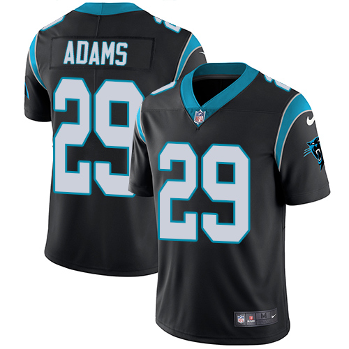 Men's Carolina Panthers #29 Mike Adams Black Vapor Untouchable Limited Stitched NFL Jersey