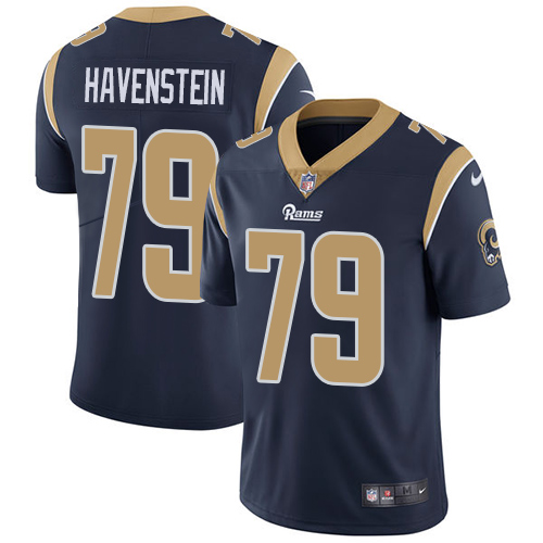 Men's Los Angeles Rams #79 Rob Havenstein Navy Blue Vapor Untouchable Limited Stitched NFL Jersey