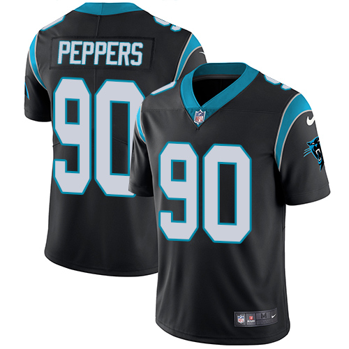 Men's Carolina Panthers #90 Julius Peppers Black Vapor Untouchable Limited Stitched NFL Jersey