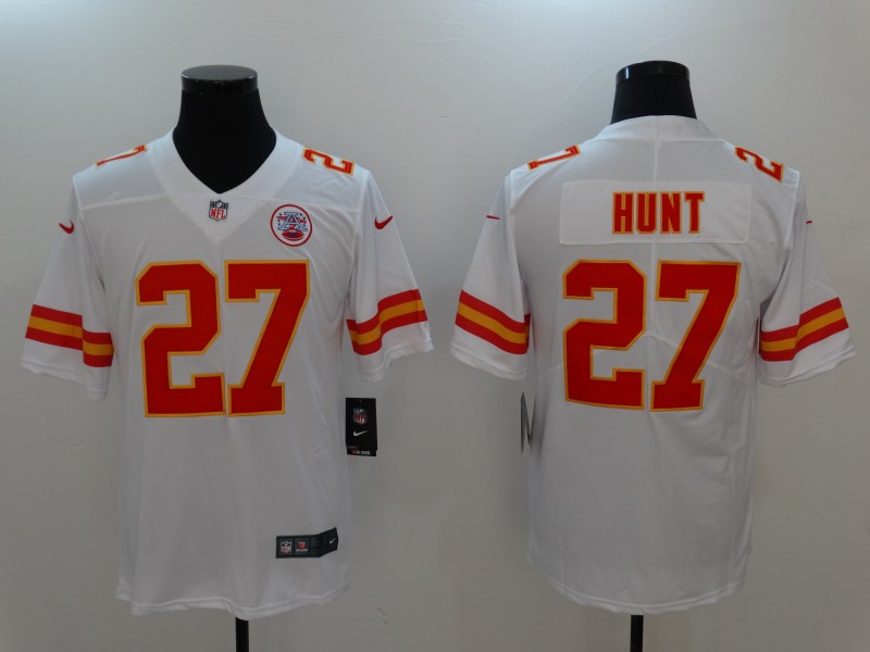 Men's Chiefs #27 Kareem Hunt White Vapor Untouchable Limited Stitched NFL Jersey