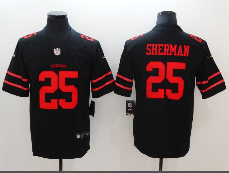 Men's San Francisco 49ers #25 Richard Sherman Black Vapor Untouchable Limited Stitched NFL Jersey