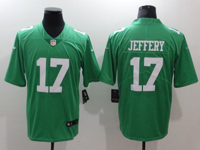 Men's Philadelphia Eagles #17 Alshon Jeffery Green Throwback Vapor Untouchable Limited Stitched NFL Jersey