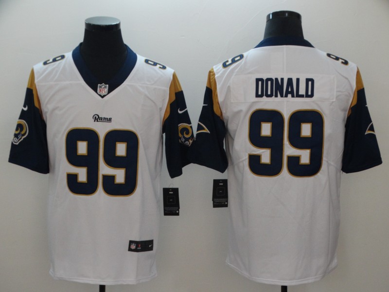 Men's Rams #99 Aaron Donald White Vapor Untouchable Limited Stitched NFL Jersey