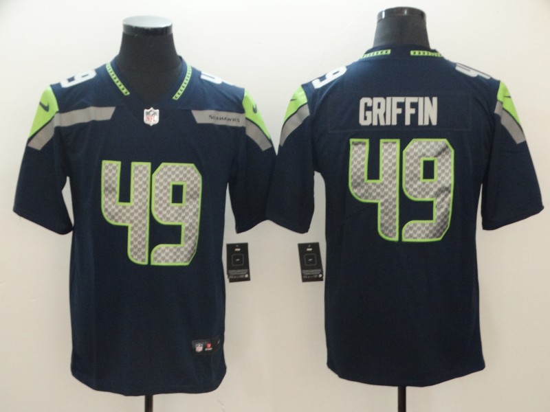 Men's Seahawks #49 Shaquem Griffin Navy Vapor Untouchable Limited Stitched NFL Jersey