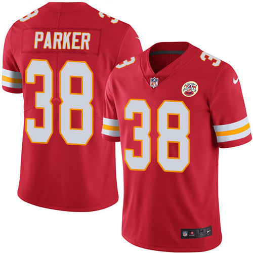 Men's Kansas City Chiefs #38 Ron Parker Red Vapor Untouchable Limited Stitched NFL Jersey