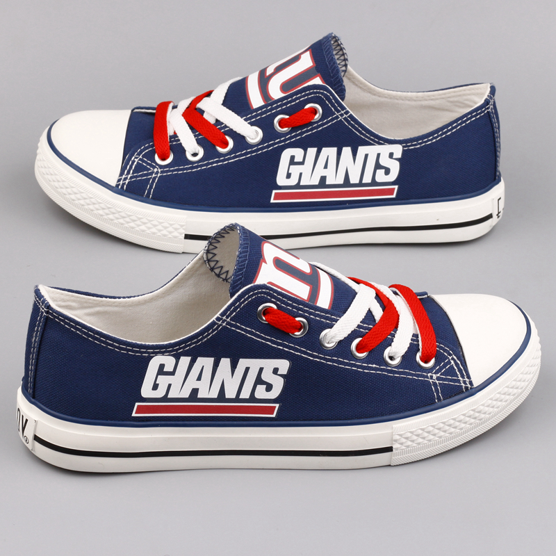 All Sizes NFL New York Giants Repeat Print Low Top Sneakers 004