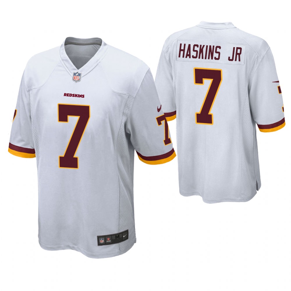 Men's Washington Redskins #7 Dwayne Haskins Jr White Stitched NFL Jersey