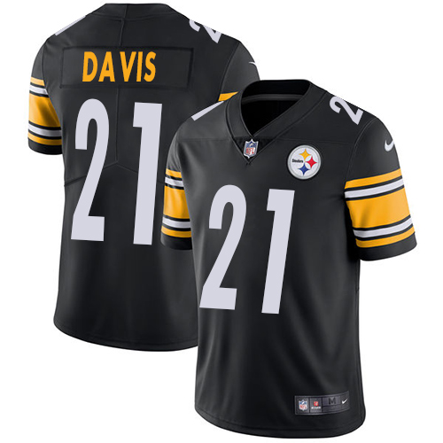 Men's Pittsburgh Steelers #21 Sean Davis Black Vapor Untouchable Limited Stitched NFL Jersey