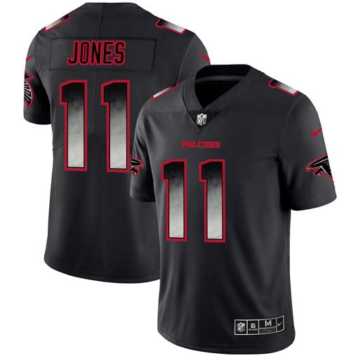 Men's Atlanta Falcons #11 Julio Jones Black 2019 Smoke Fashion Limited Stitched NFL Jersey