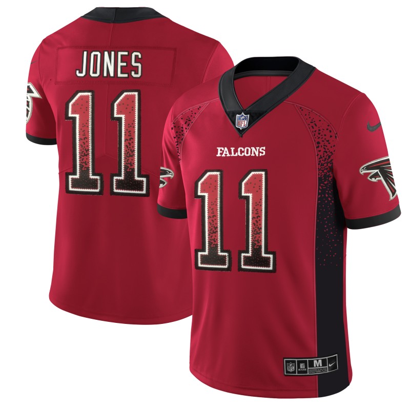 Men's Falcons #11 Julio Jones Red 2018 Drift Fashion Color Rush Limited ...