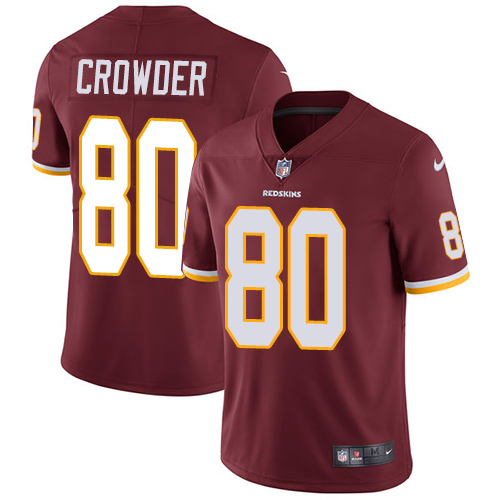 Men's Washington Redskins #80 Jamison Crowder Burgundy Red Vapor Untouchable Limited Stitched NFL Jersey
