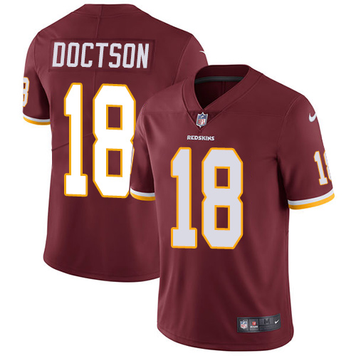 Men's Washington Redskins #18 Josh Doctson Burgundy Red Vapor Untouchable Limited Stitched NFL Jersey