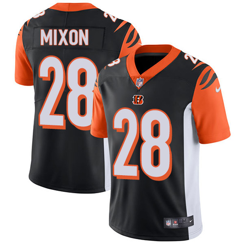 Men's Cincinnati Bengals #28 Joe Mixon Black Team Color Stitched NFL Vapor Untouchable Limited Jersey