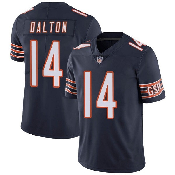 Men's Chicago Bears #14 Andy Dalton Navy Vapor Untouchable Limited Stitched NFL Jersey