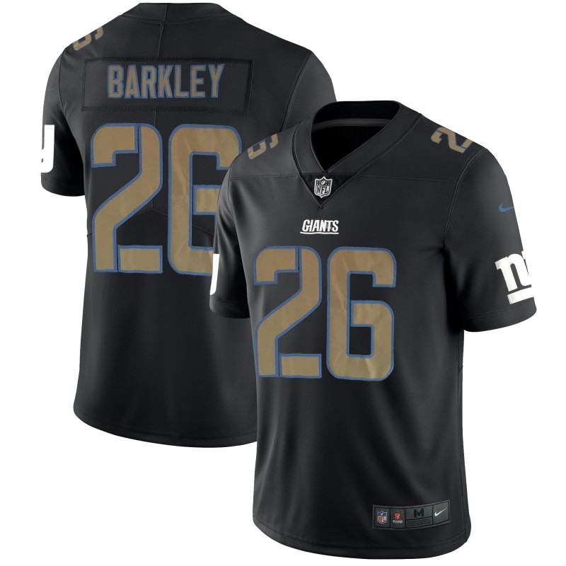 Men's Giants #26 Saquon Barkley 2018 Black Impact Limited Stitched NFL Jerse